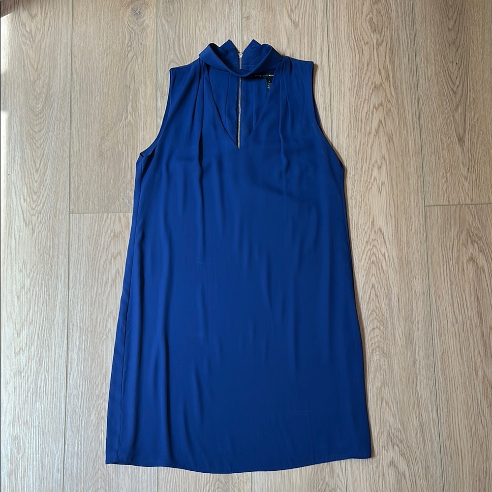 White House Black Market Sleeveless Blue Dress